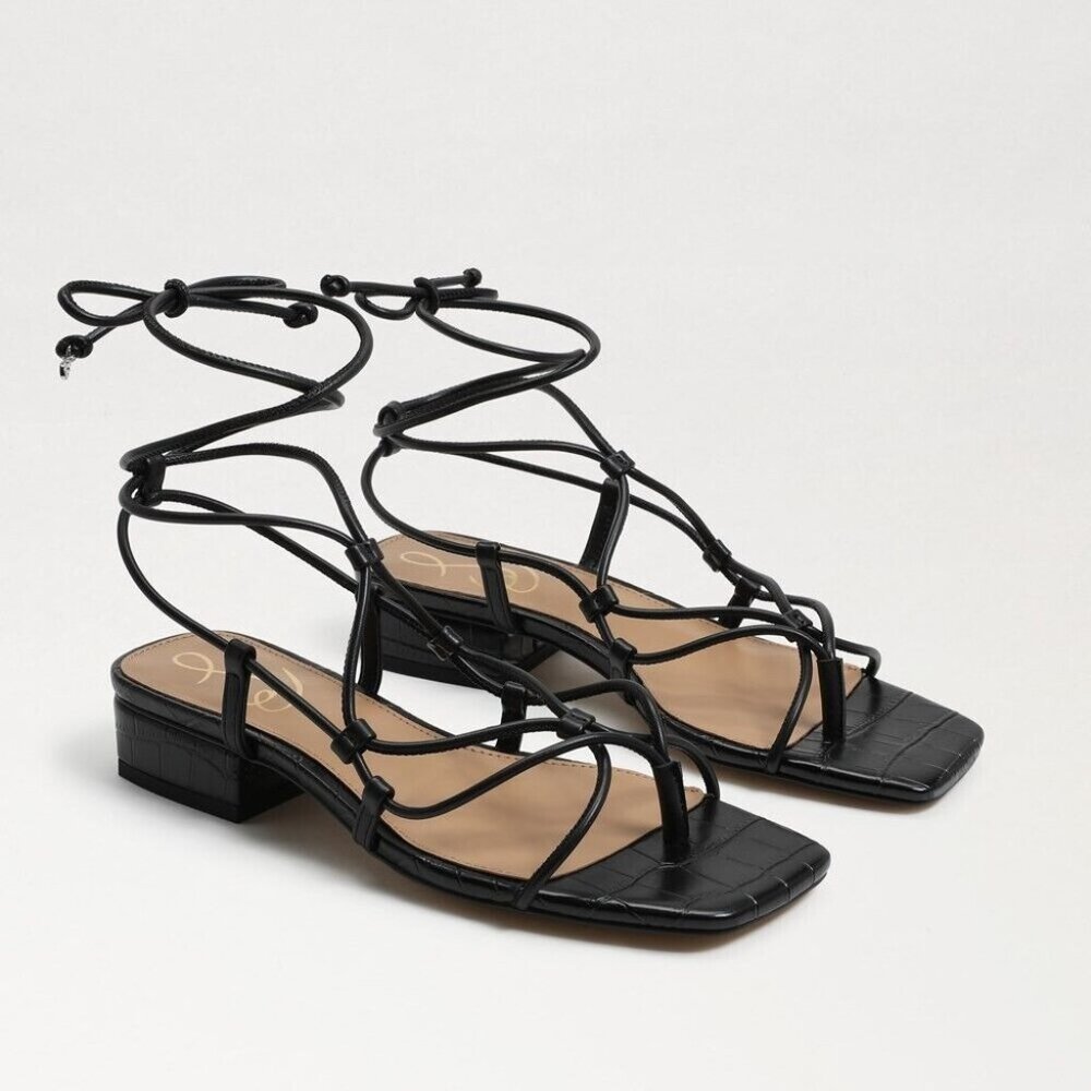 Sam Edelman Daffy Sandals Black Strappy Flats